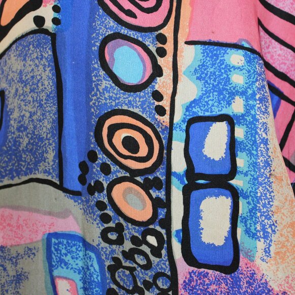 1990s Silk Abstract Print Track Jacket - Picture 7 of 13